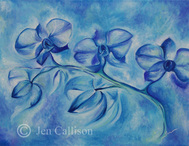 winter orchids painting